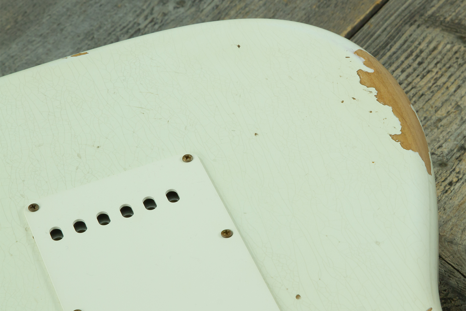 Fender Custom Shop Strat 1964 L-series 3s Trem Rw #l11710 - Heavy Relic Olympic White - E-Gitarre in Str-Form - Variation 11