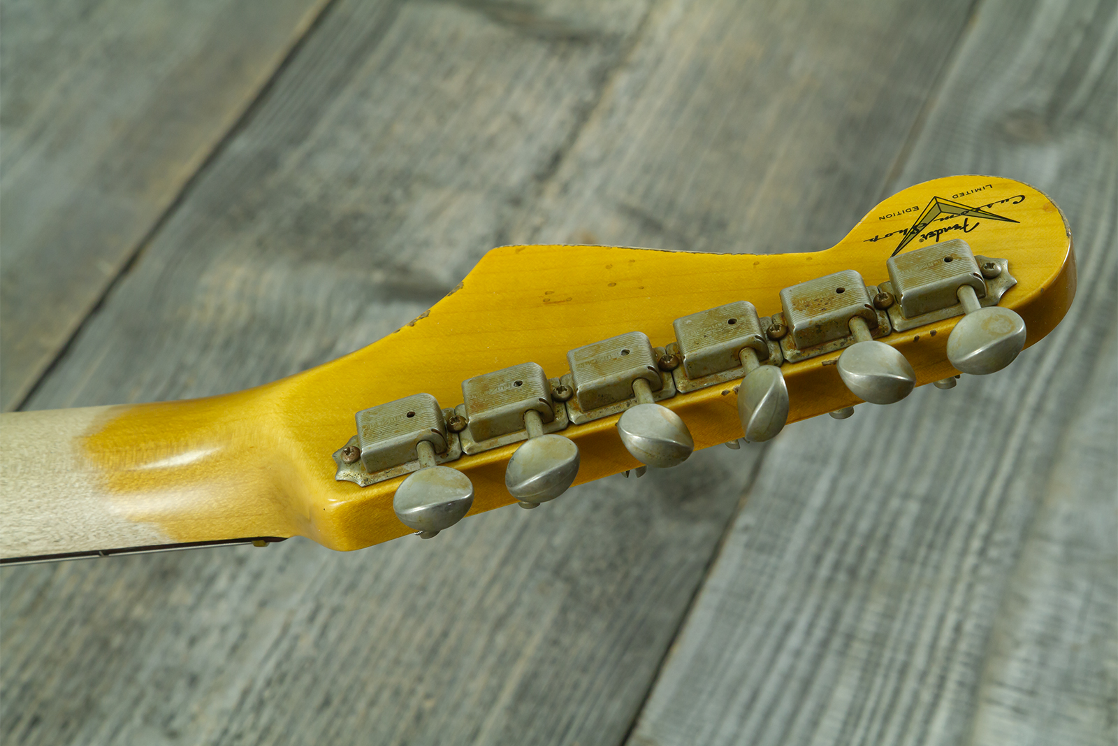 Fender Custom Shop Strat 1964 L-series 3s Trem Rw #l11710 - Heavy Relic Olympic White - E-Gitarre in Str-Form - Variation 14
