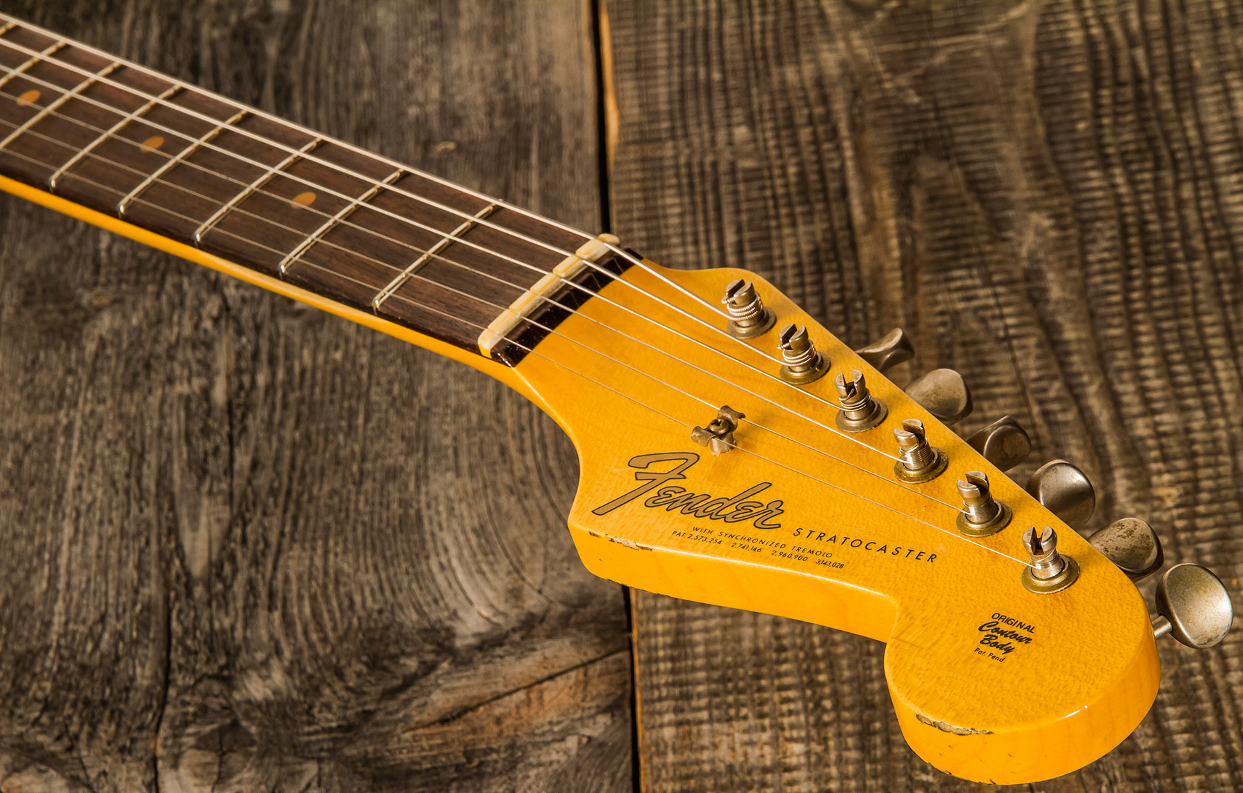 Fender Custom Shop Strat 1964 3s Trem Rw - Journeyman Relic Target 3-color Sunburst - E-Gitarre in Str-Form - Variation 4