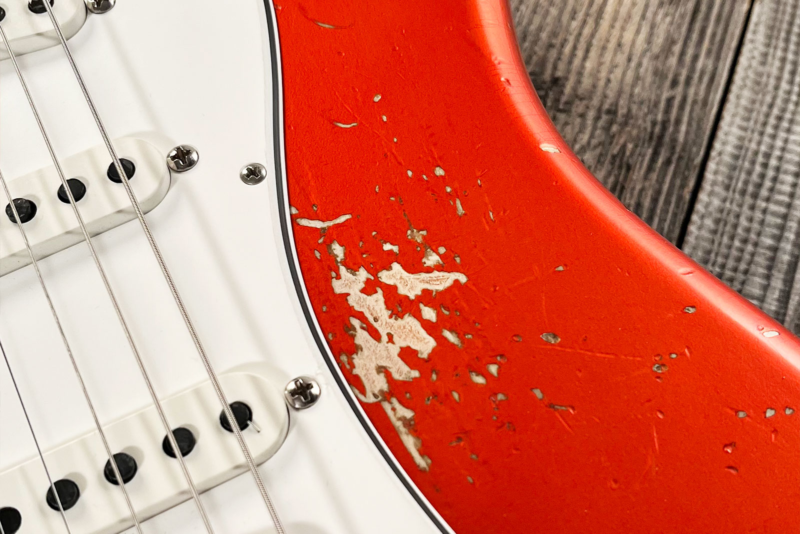 Fender Custom Shop Strat 1969 3s Trem Rw #r132166 - Heavy Relic Candy Tangerine - E-Gitarre in Str-Form - Variation 5