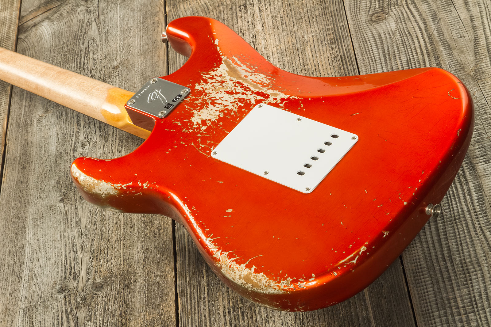 Fender Custom Shop Strat 1969 3s Trem Rw #r132166 - Heavy Relic Candy Tangerine - E-Gitarre in Str-Form - Variation 6
