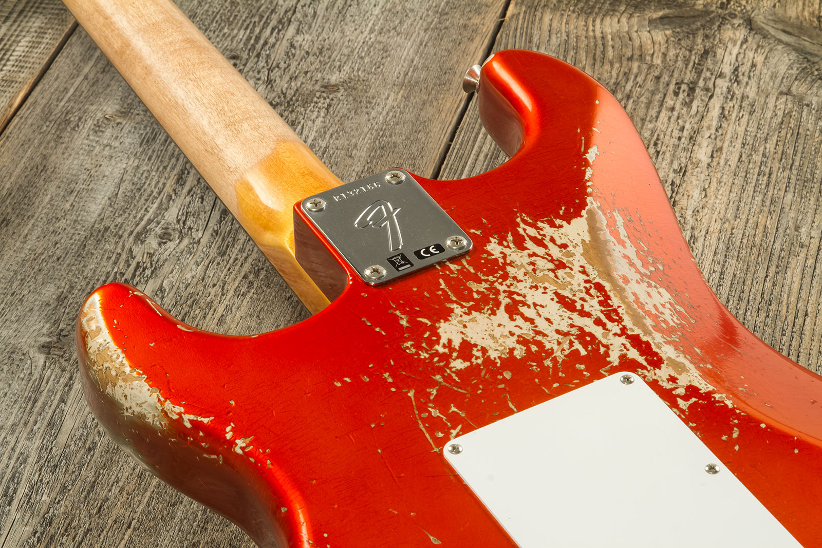 Fender Custom Shop Strat 1969 3s Trem Rw #r132166 - Heavy Relic Candy Tangerine - E-Gitarre in Str-Form - Variation 8
