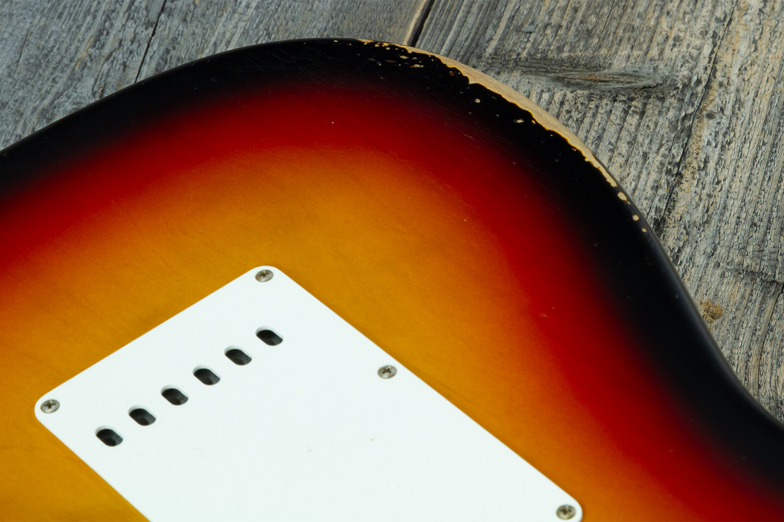 Fender Custom Shop Strat 60s Mb A.hicks 3s Trem Rw #4681 #ah0416 - Relic 3-color Sunburst - E-Gitarre in Str-Form - Variation 9