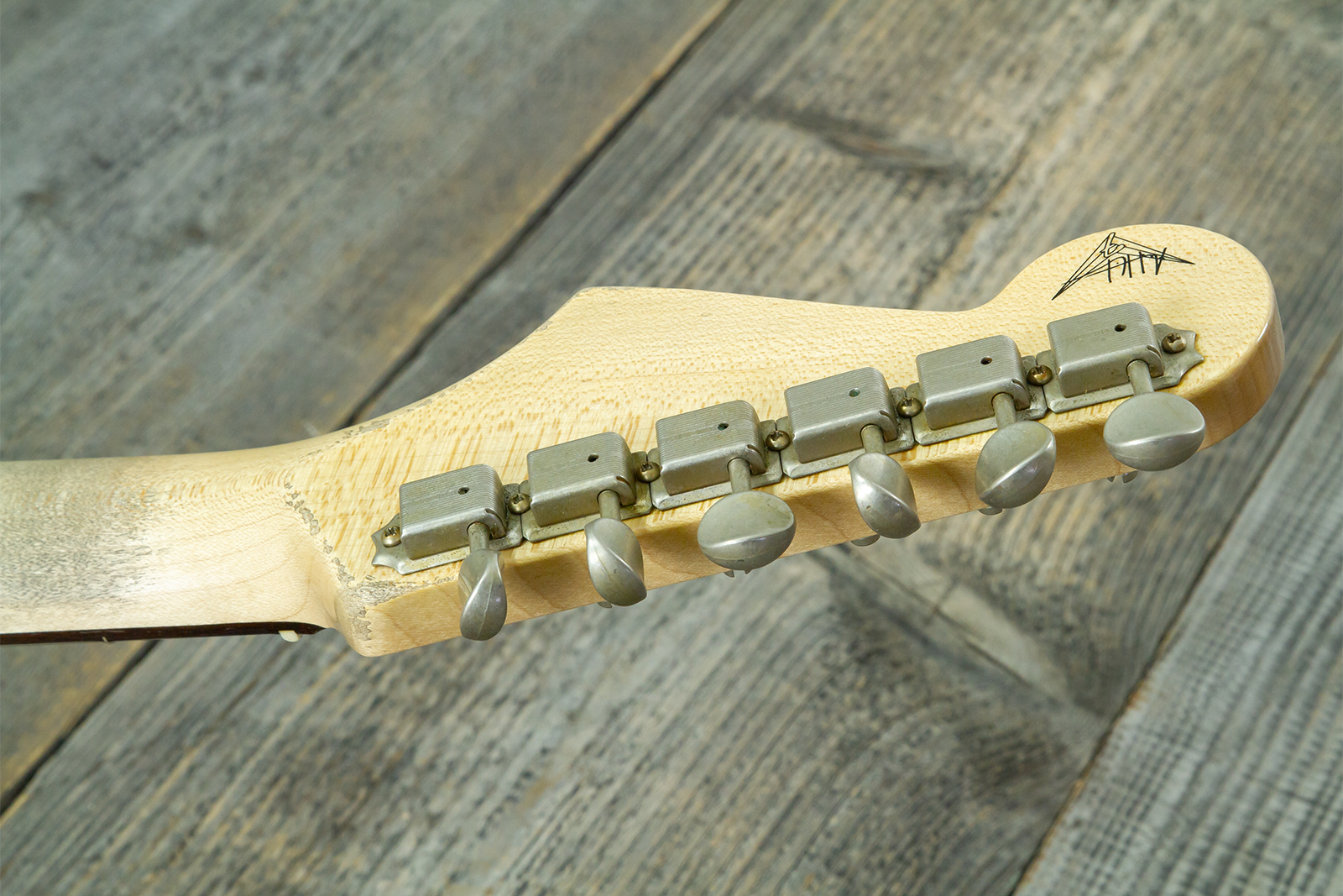 Fender Custom Shop Strat 60s Mb A.hicks 3s Trem Rw #4681 #ah0416 - Relic 3-color Sunburst - E-Gitarre in Str-Form - Variation 12