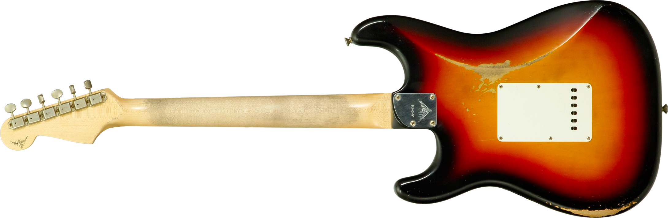 Fender Custom Shop Strat 60s Mb A.hicks 3s Trem Rw #4681 #ah0416 - Relic 3-color Sunburst - E-Gitarre in Str-Form - Variation 1