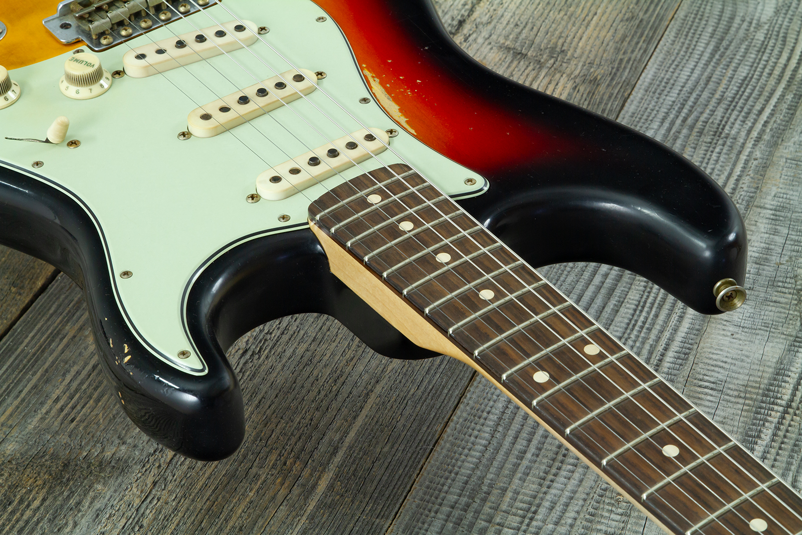 Fender Custom Shop Strat 60s Mb A.hicks 3s Trem Rw #4681 #ah0416 - Relic 3-color Sunburst - E-Gitarre in Str-Form - Variation 5