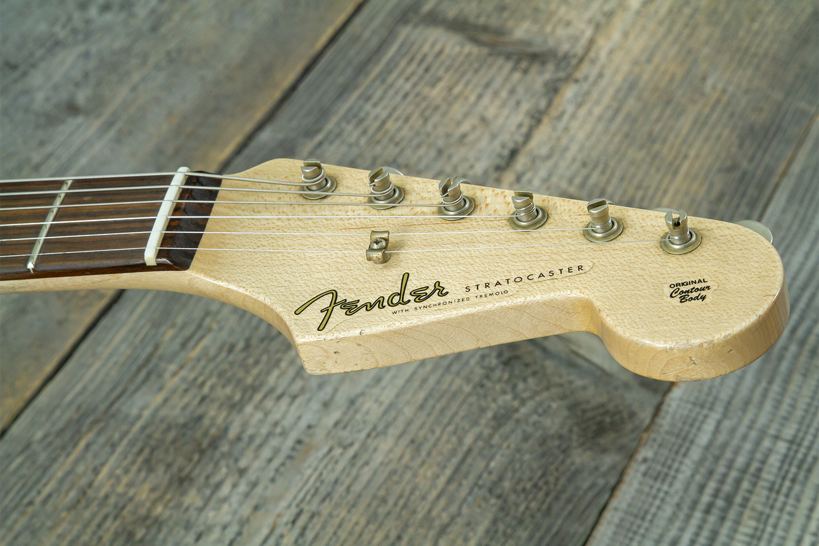 Fender Custom Shop Strat 60s Mb A.hicks 3s Trem Rw #4681 #ah0416 - Relic 3-color Sunburst - E-Gitarre in Str-Form - Variation 7