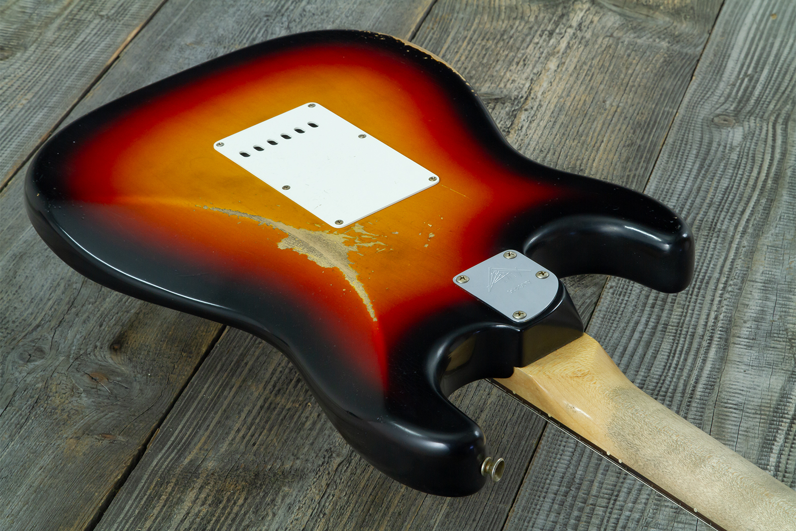 Fender Custom Shop Strat 60s Mb A.hicks 3s Trem Rw #4681 #ah0416 - Relic 3-color Sunburst - E-Gitarre in Str-Form - Variation 8