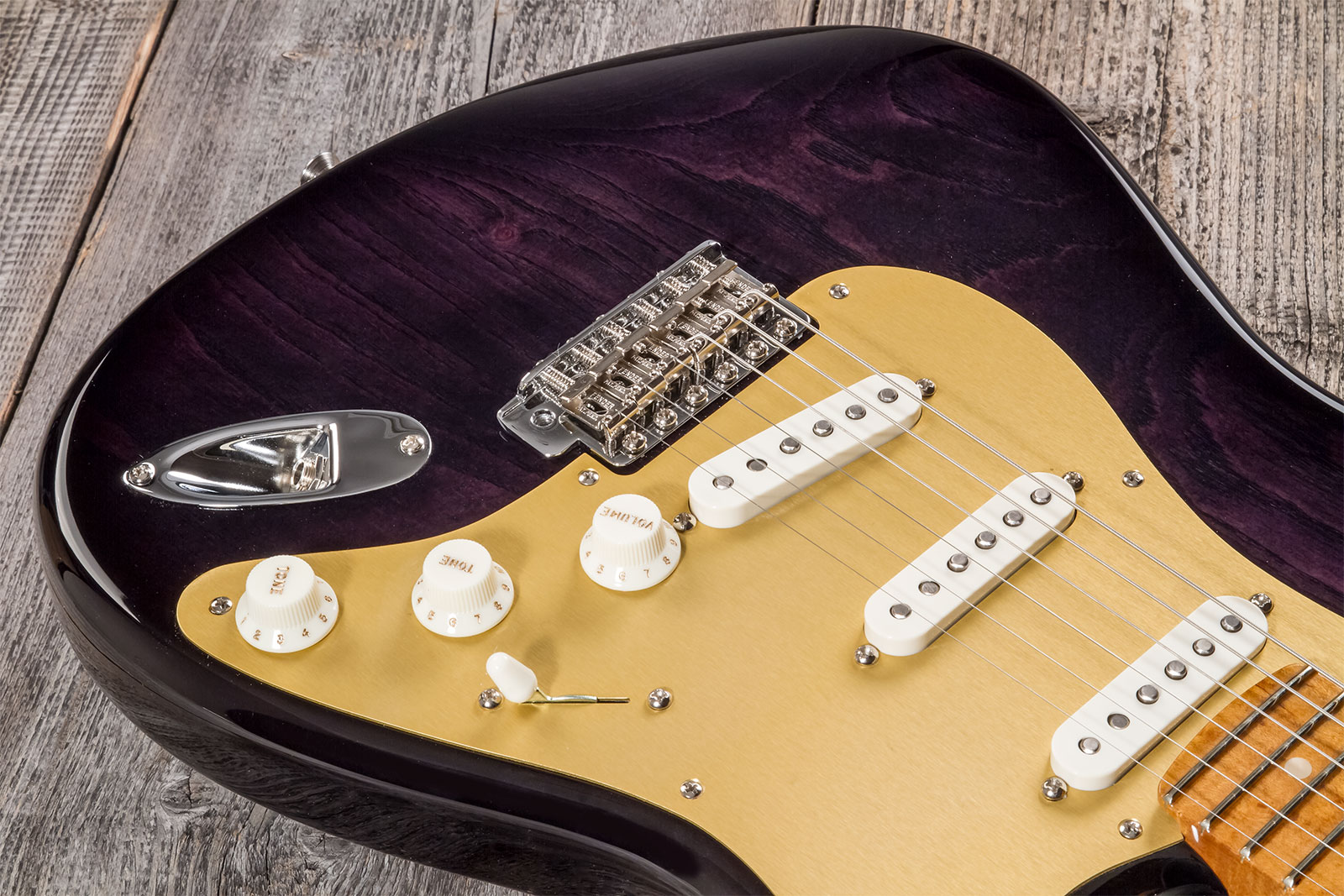 Fender Custom Shop Strat American Custom 3s Trem Mn #xn15899 - Nos Ebony Transparent - E-Gitarre in Str-Form - Variation 3