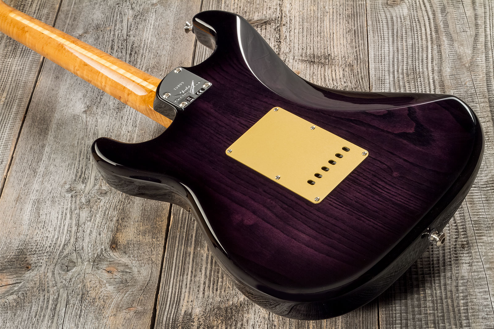Fender Custom Shop Strat American Custom 3s Trem Mn #xn15899 - Nos Ebony Transparent - E-Gitarre in Str-Form - Variation 5