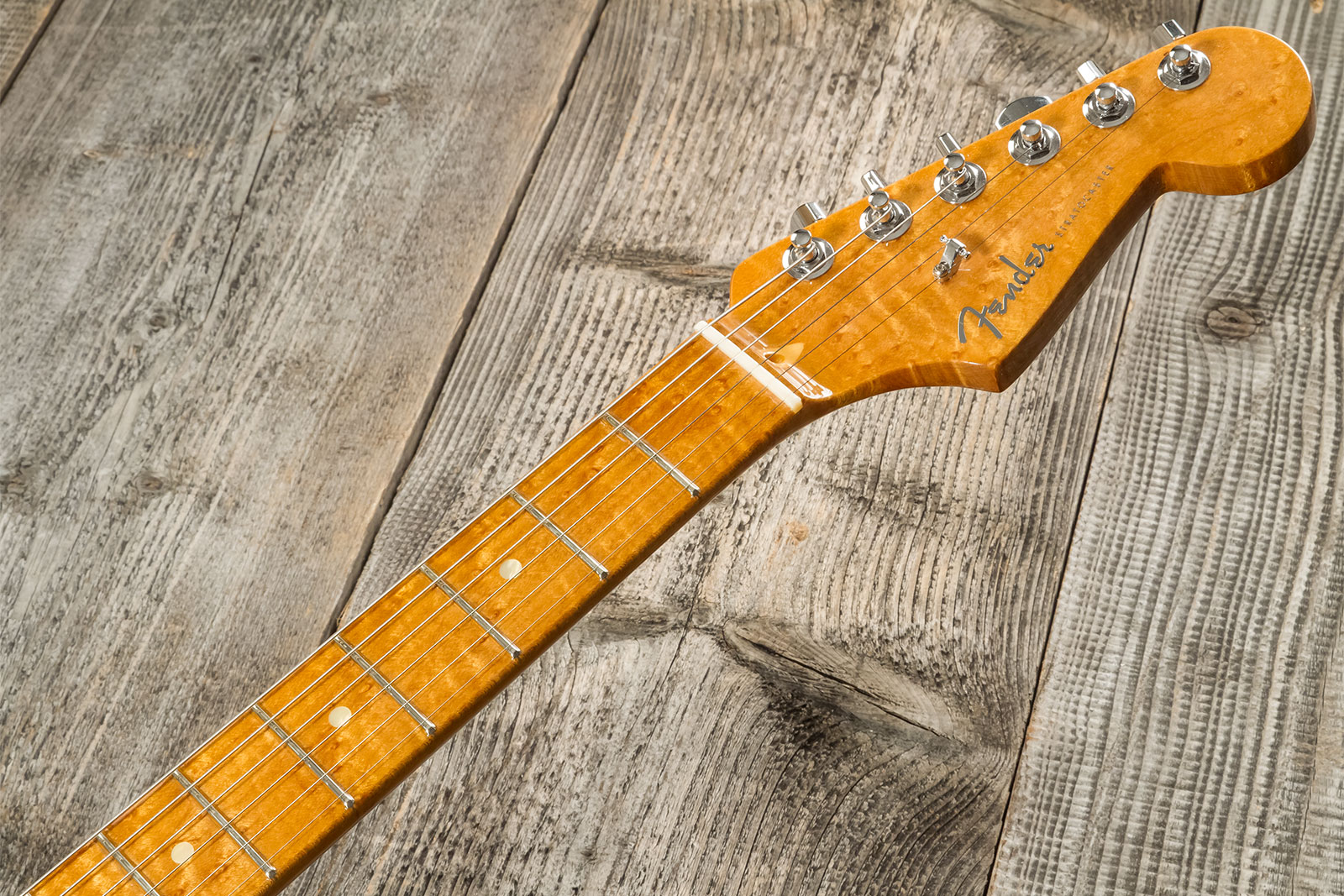 Fender Custom Shop Strat American Custom 3s Trem Mn #xn15899 - Nos Ebony Transparent - E-Gitarre in Str-Form - Variation 7