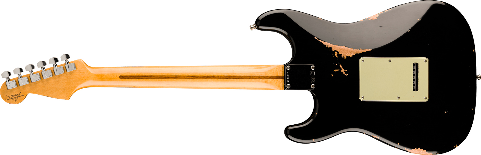Fender Custom Shop Strat Deluxe Hb S1 Hss Trem Rw - Relic Black - E-Gitarre in Str-Form - Variation 1