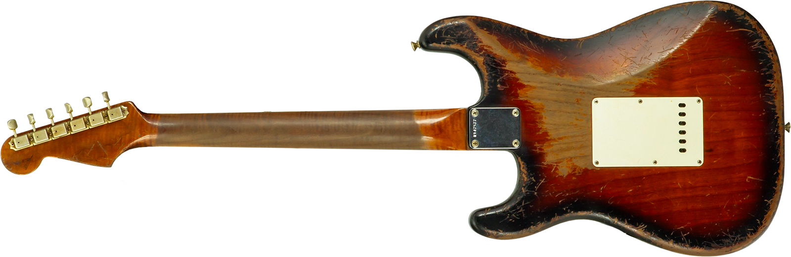 Fender Custom Shop Strat Late 1959 Mb A.macnutt 3s Trem Rw #r147577 - Heavy Relic 2-color Sunburst - E-Gitarre in Str-Form - Variation 1