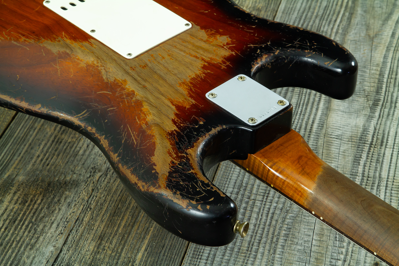 Fender Custom Shop Strat Late 1959 Mb A.macnutt 3s Trem Rw #r147577 - Heavy Relic 2-color Sunburst - E-Gitarre in Str-Form - Variation 13