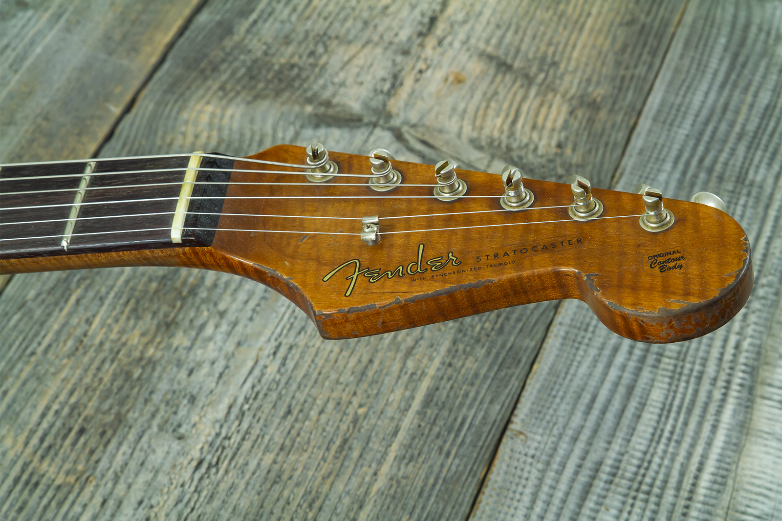 Fender Custom Shop Strat Late 1959 Mb A.macnutt 3s Trem Rw #r147577 - Heavy Relic 2-color Sunburst - E-Gitarre in Str-Form - Variation 15