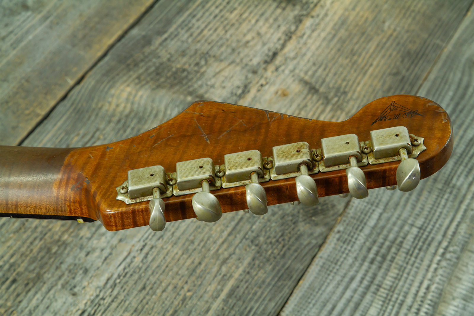 Fender Custom Shop Strat Late 1959 Mb A.macnutt 3s Trem Rw #r147577 - Heavy Relic 2-color Sunburst - E-Gitarre in Str-Form - Variation 16
