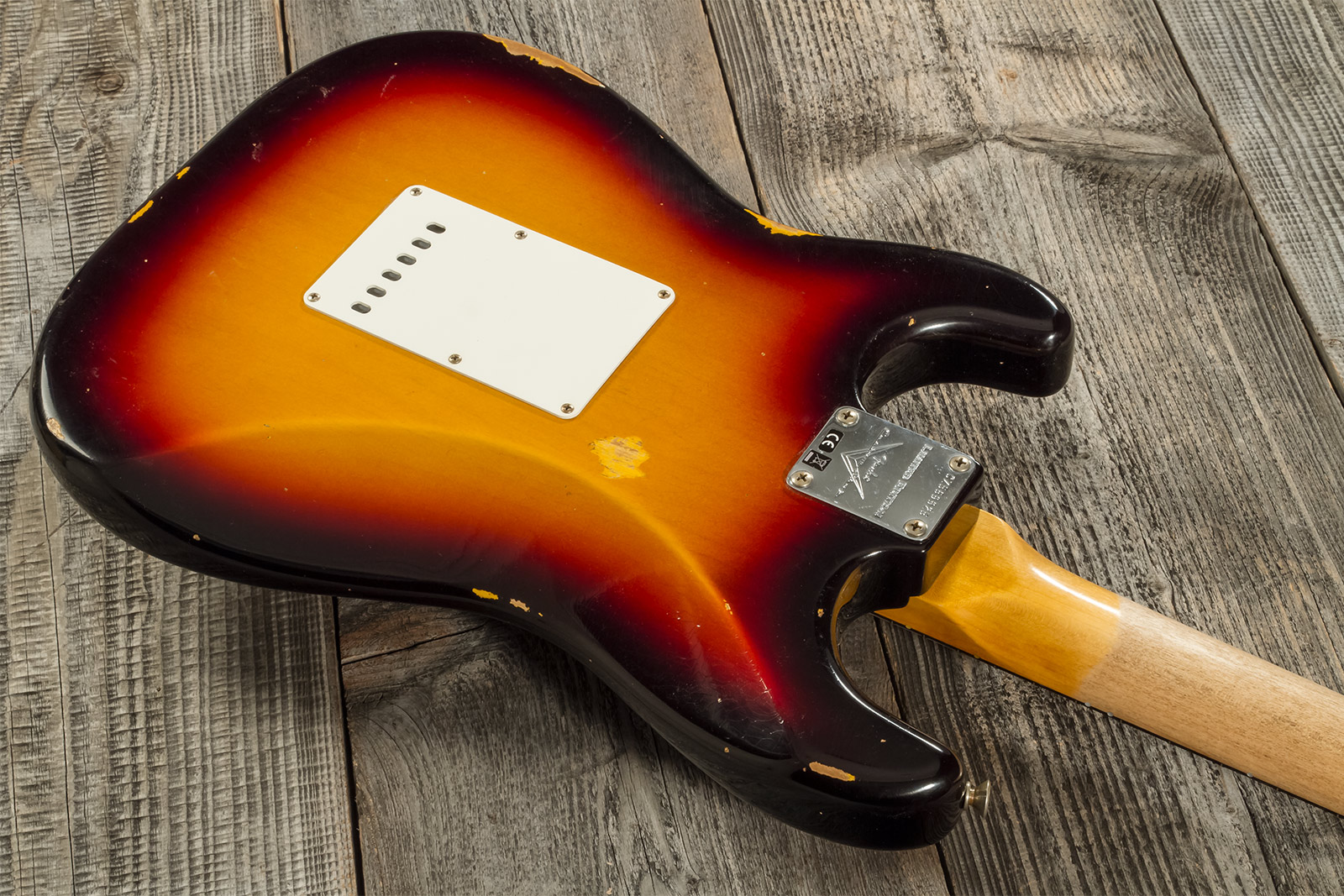Fender Custom Shop Strat Late 1964 3s Trem Rw #cz569925 - Relic Target 3-color Sunburst - E-Gitarre in Str-Form - Variation 5