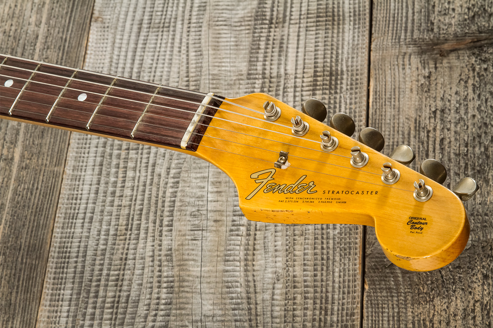 Fender Custom Shop Strat Late 1964 3s Trem Rw #cz569925 - Relic Target 3-color Sunburst - E-Gitarre in Str-Form - Variation 7