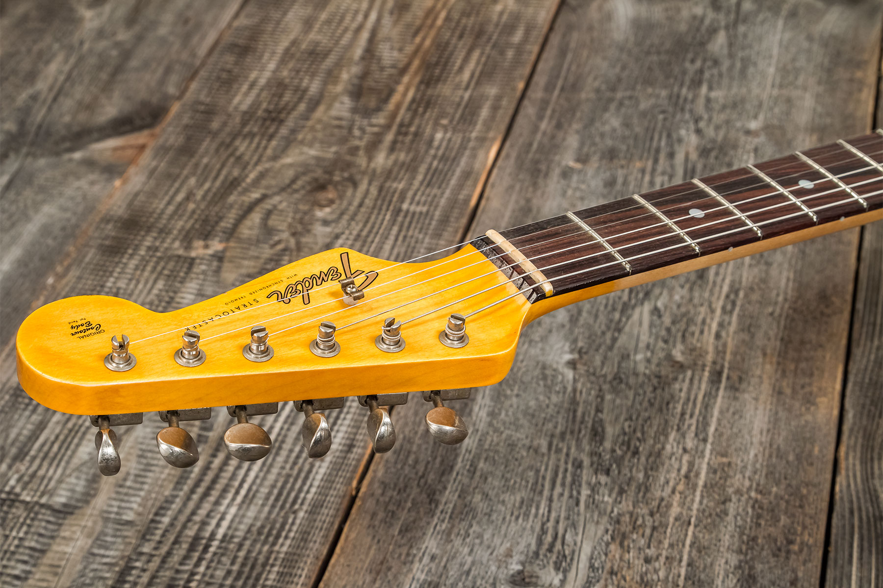 Fender Custom Shop Strat Late 64 3s Trem Rw #cz568169 - Relic Target 3-color Sunburst - E-Gitarre in Str-Form - Variation 10