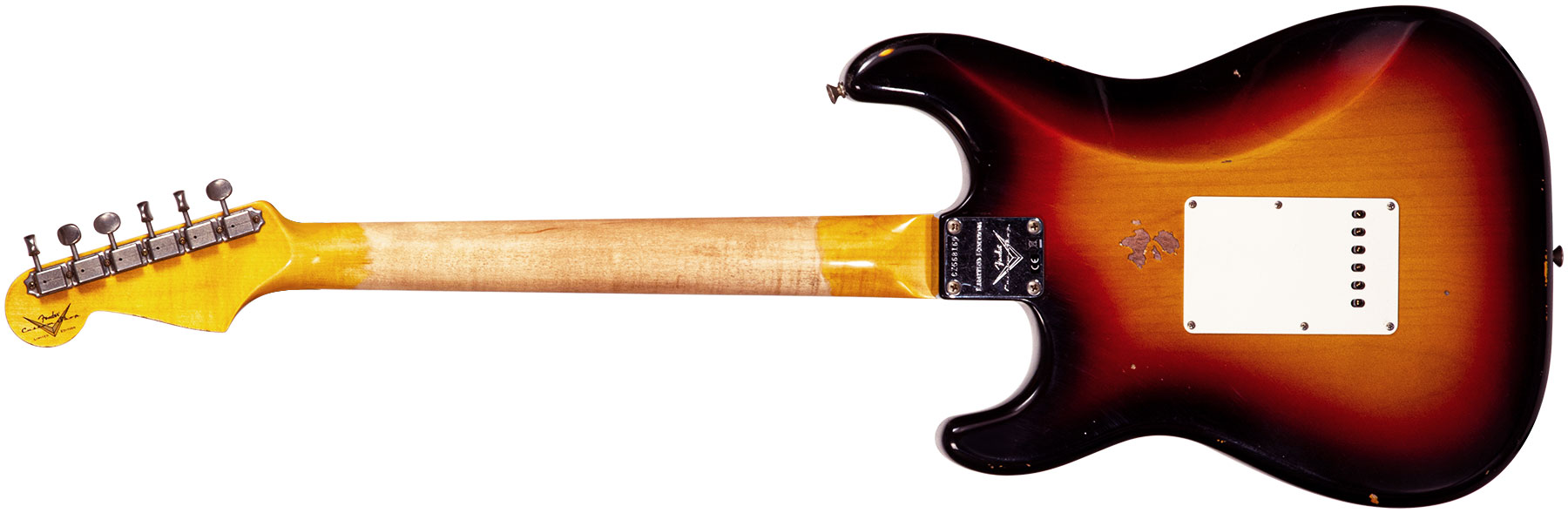 Fender Custom Shop Strat Late 64 3s Trem Rw #cz568169 - Relic Target 3-color Sunburst - E-Gitarre in Str-Form - Variation 1