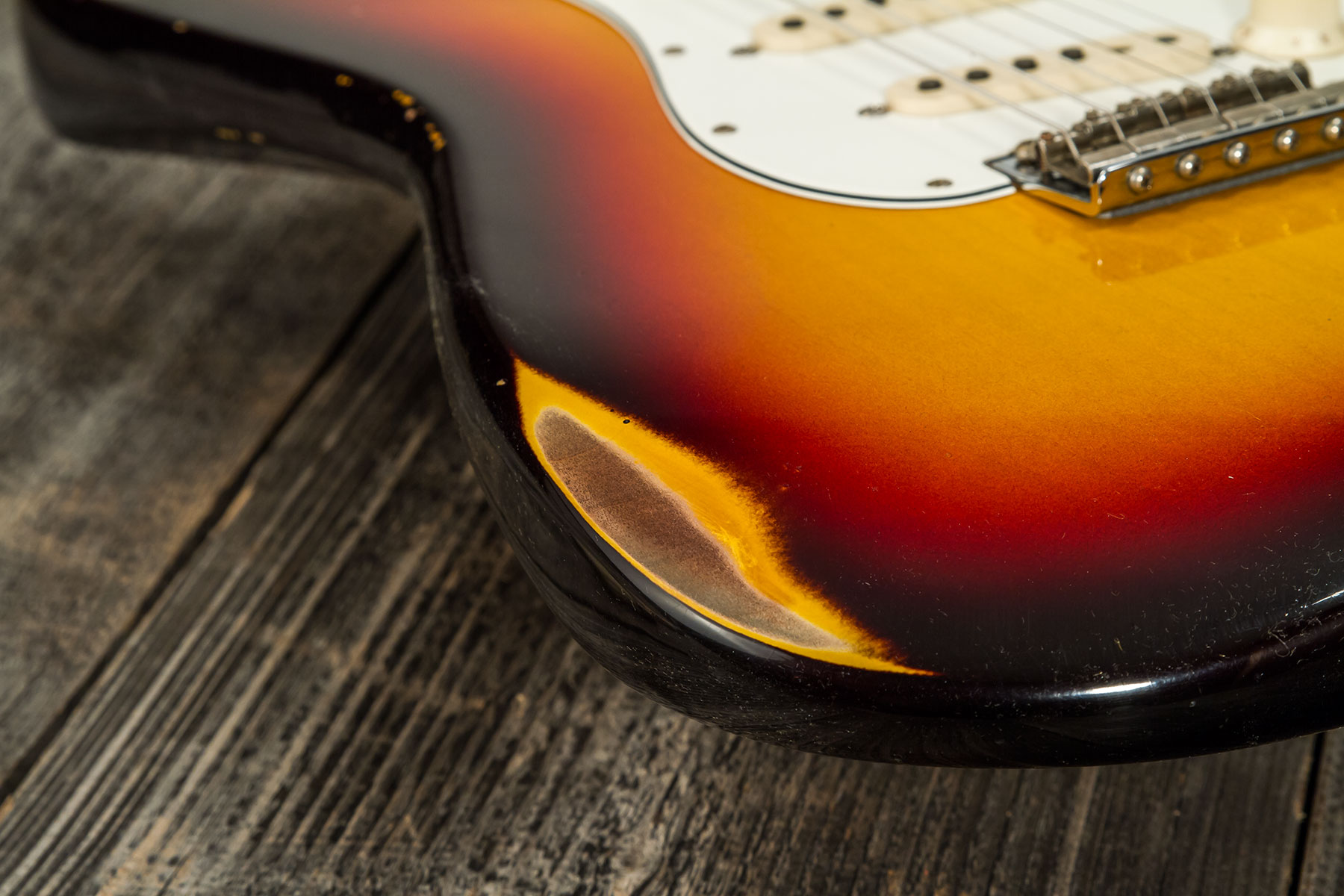 Fender Custom Shop Strat Late 64 3s Trem Rw #cz568169 - Relic Target 3-color Sunburst - E-Gitarre in Str-Form - Variation 5
