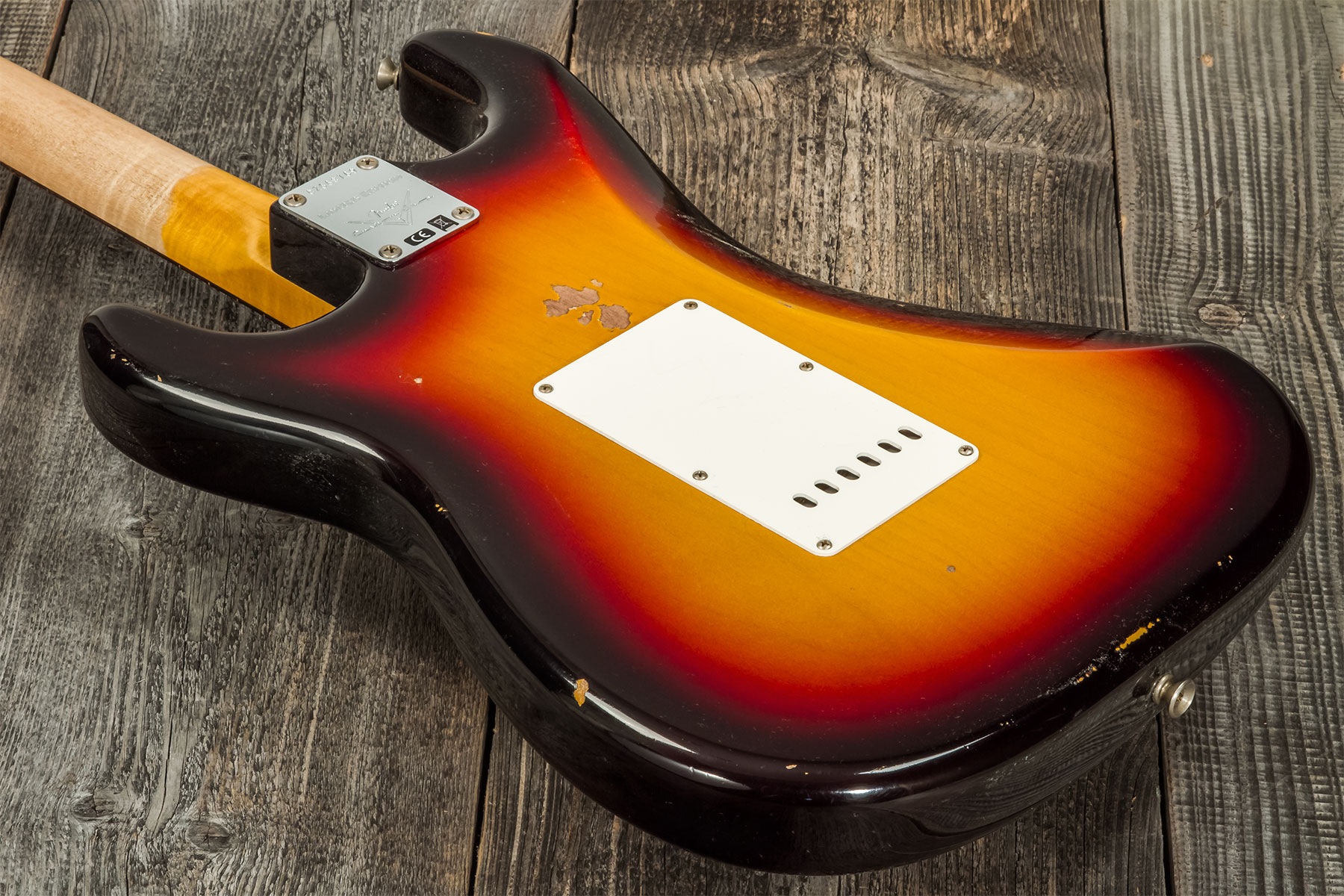 Fender Custom Shop Strat Late 64 3s Trem Rw #cz568169 - Relic Target 3-color Sunburst - E-Gitarre in Str-Form - Variation 7