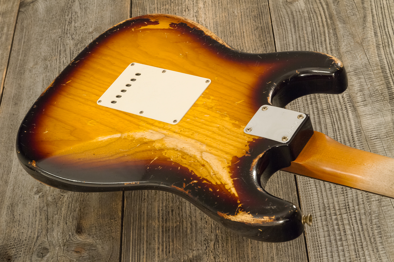 Fender Custom Shop Strat Masterbuilt L.perry 3s Trem Rw #r132309 - Heavy Relic 2-color Sunburst - E-Gitarre in Str-Form - Variation 11