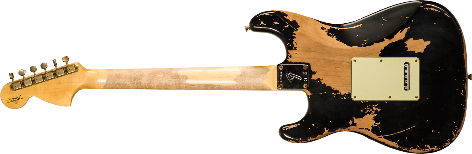 Fender Custom Shop Strat Michael Landau 1968 Signature Trem 3s #r138684 - Relic Black - E-Gitarre in Str-Form - Variation 1