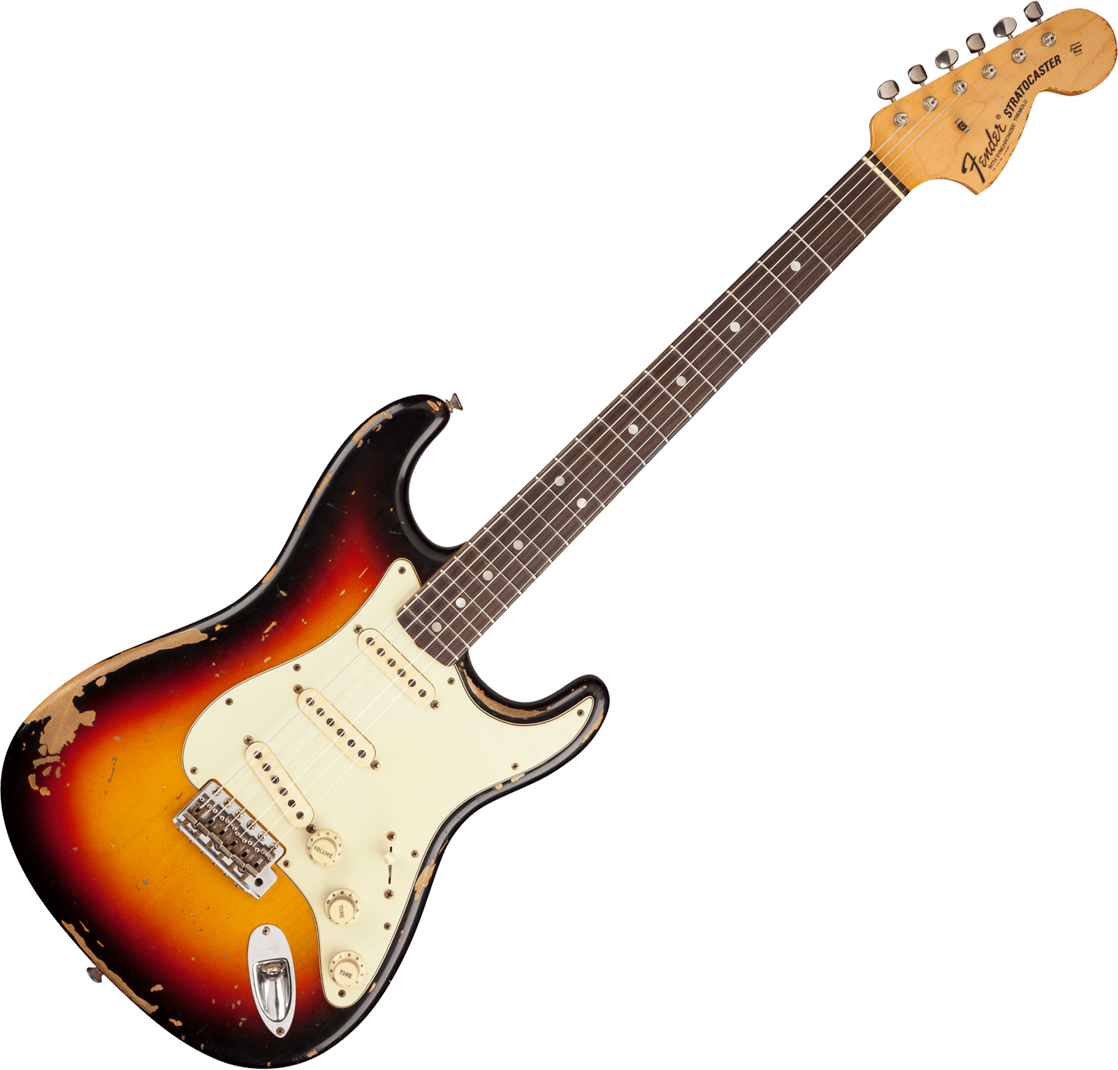 Fender Custom Shop Strat Michael Landau 1968 Trem 3s - Relic Bleached 3-color Sunburst - E-Gitarre in Str-Form - Variation 1