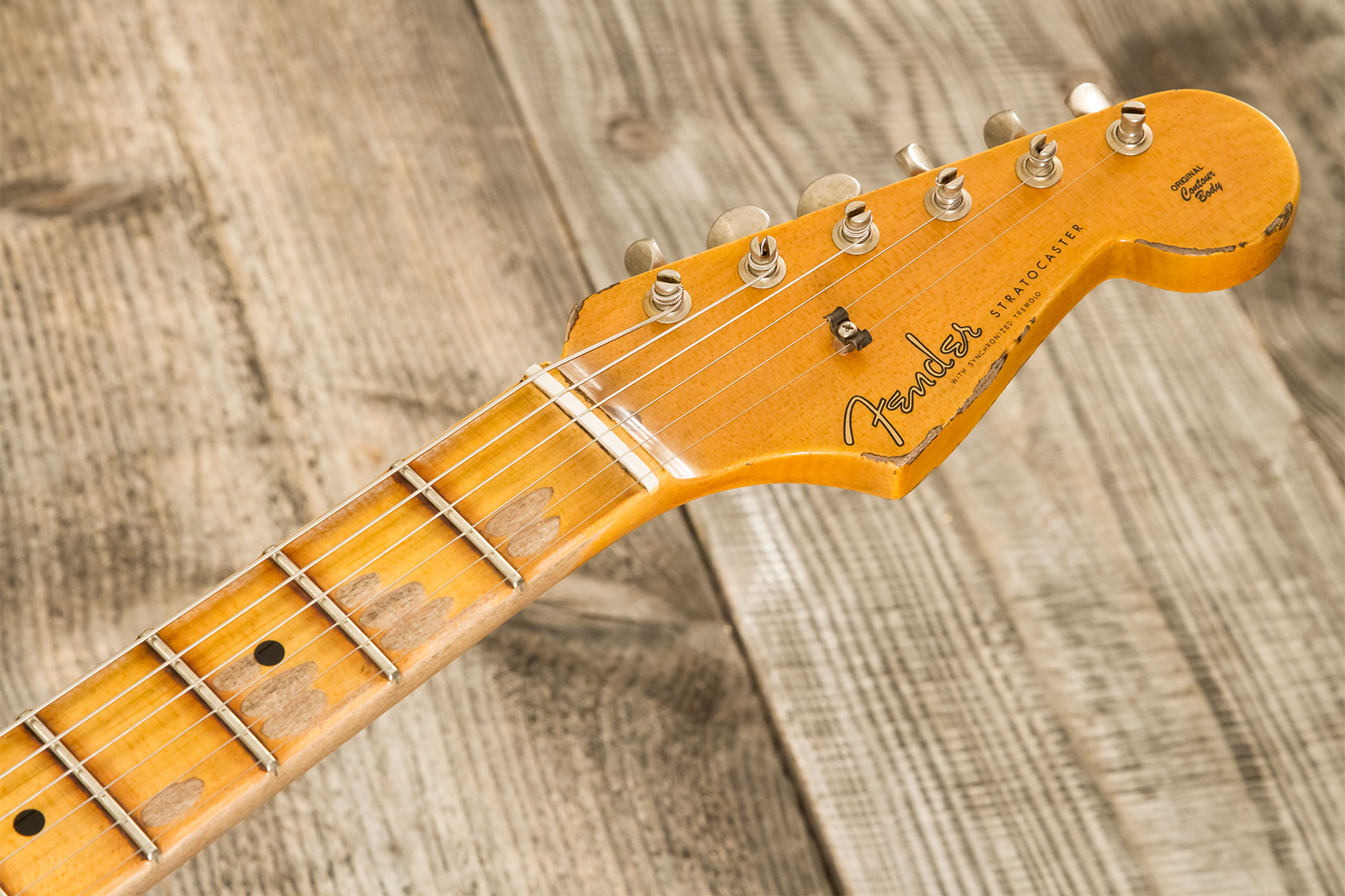 Fender Custom Shop Strat Poblano 3s Trem Mn #cz579424 - Super Heavy Relic Black - E-Gitarre in Str-Form - Variation 13