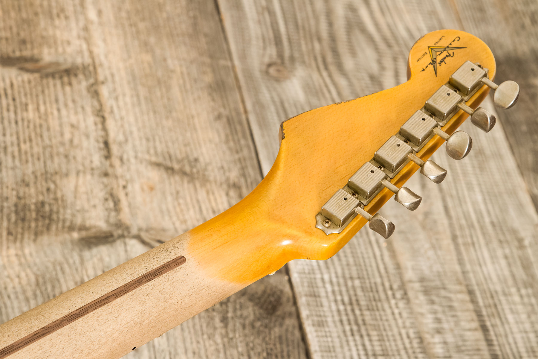 Fender Custom Shop Strat Poblano 3s Trem Mn #cz579424 - Super Heavy Relic Black - E-Gitarre in Str-Form - Variation 14