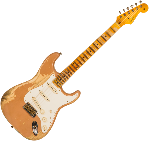 Solidbody e-gitarre Fender Custom Shop Red Hot Stratocaster #CZ558976 - Super heavy relic shell pink