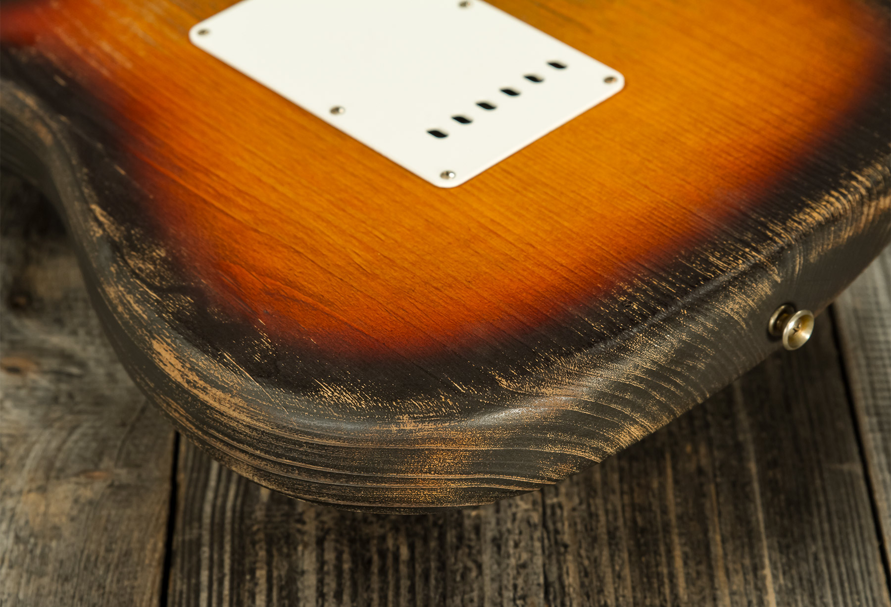 Fender Custom Shop Strat Sandblasted Masterbuilt P.walker #r117542 - Heavy Relic 3-color Sunburst - E-Gitarre in Str-Form - Variation 6