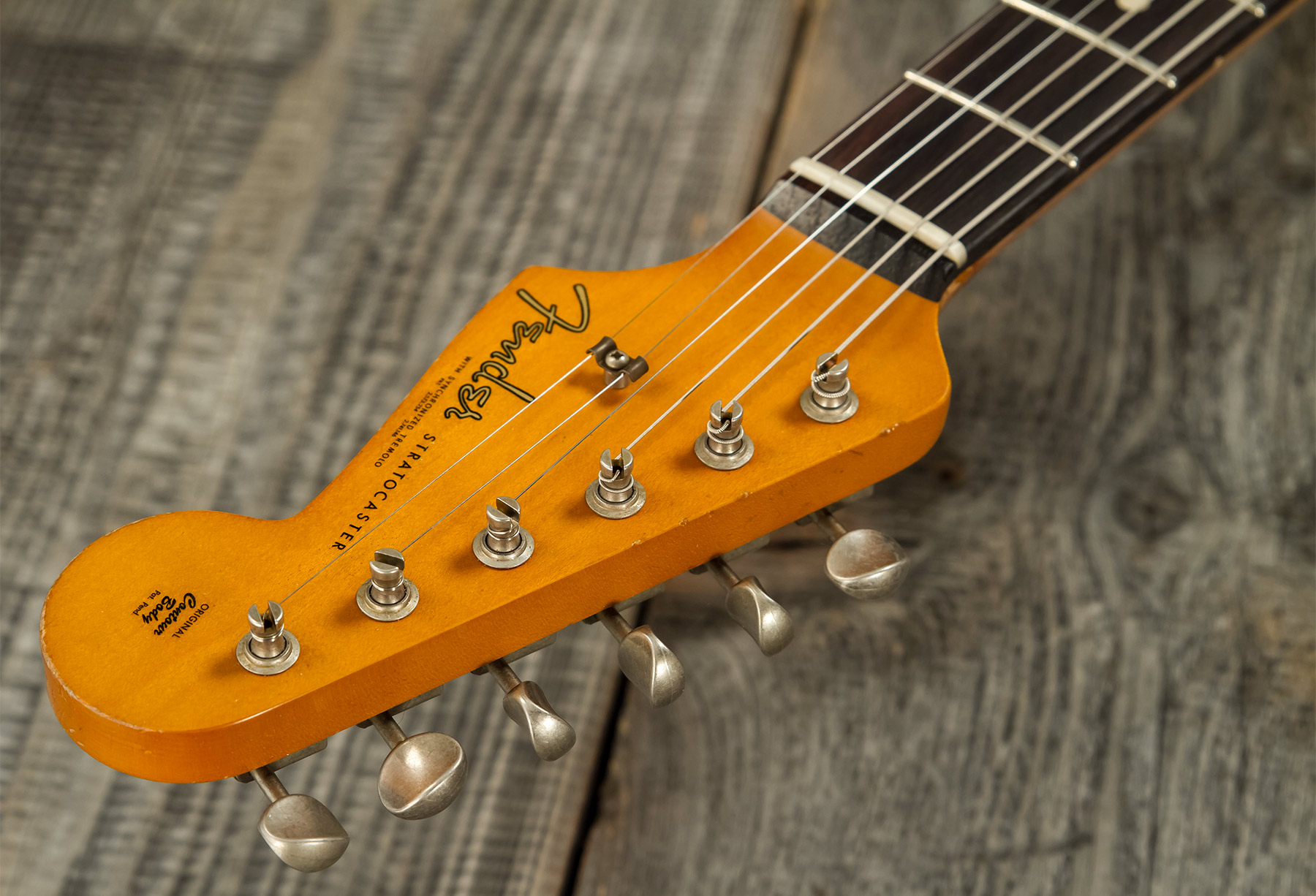 Fender Custom Shop Strat Sandblasted Masterbuilt P.walker #r117542 - Heavy Relic 3-color Sunburst - E-Gitarre in Str-Form - Variation 7