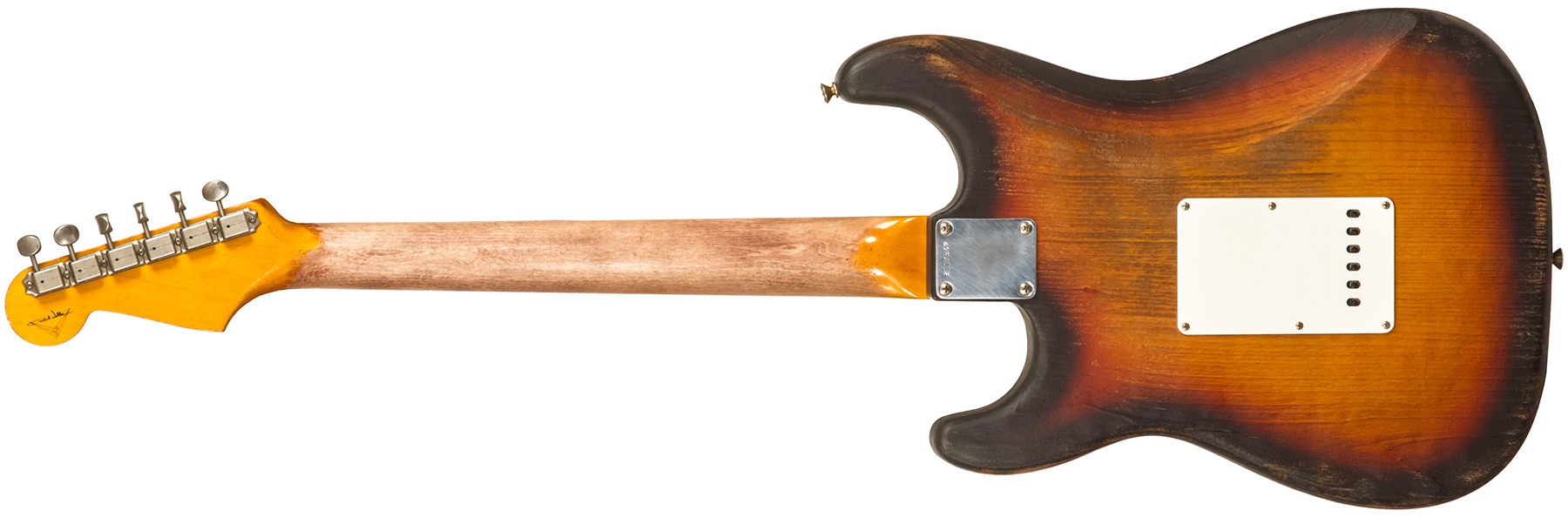 Fender Custom Shop Strat Sandblasted Masterbuilt P.walker #r117542 - Heavy Relic 3-color Sunburst - E-Gitarre in Str-Form - Variation 1