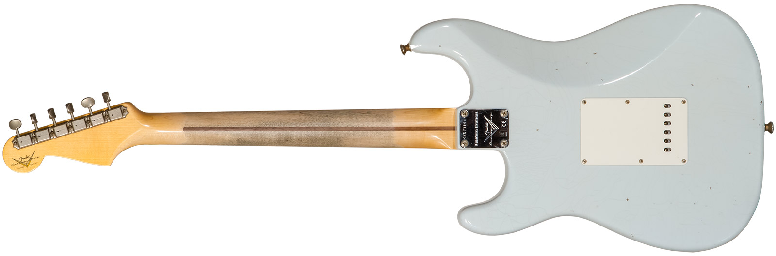 Fender Custom Shop Strat Tomatillo Special 3s Trem Mn #cz571194 - Journeyman Relic Aged Sonic Blue - E-Gitarre in Str-Form - Variation 1