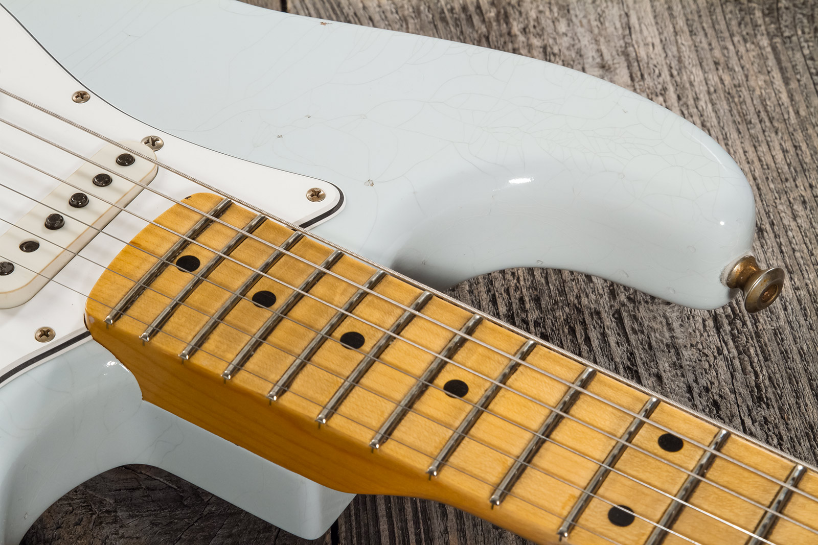 Fender Custom Shop Strat Tomatillo Special 3s Trem Mn #cz571194 - Journeyman Relic Aged Sonic Blue - E-Gitarre in Str-Form - Variation 5