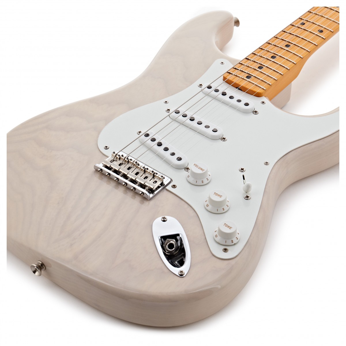 Fender Custom Shop Strat Vintage Custom 1955 Hardtail 3s Ht Mn - Time Capsule Package White Blonde - E-Gitarre in Str-Form - Variation 3