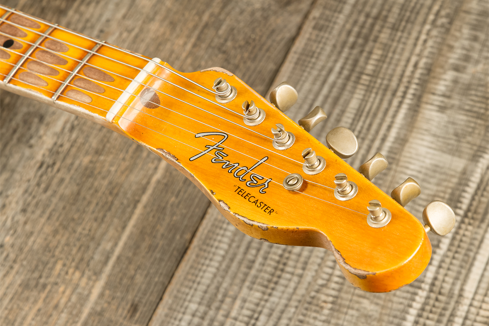 Fender Custom Shop Tele 1951 Sh Mn #r13524 - Super Heavy Relic Natural - E-Gitarre in Teleform - Variation 10