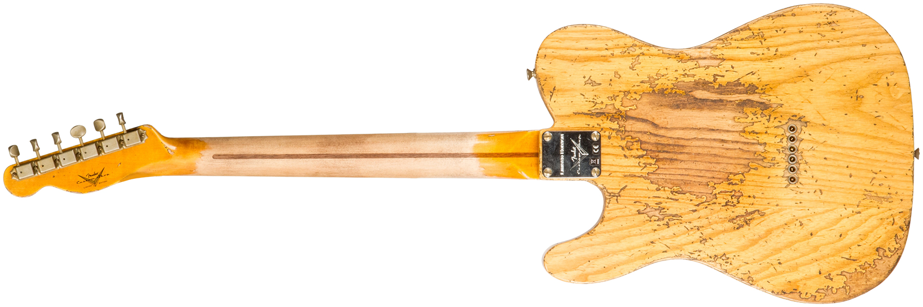 Fender Custom Shop Tele 1951 Sh Mn #r13524 - Super Heavy Relic Natural - E-Gitarre in Teleform - Variation 1