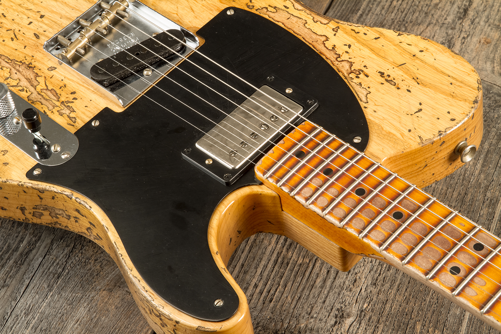 Fender Custom Shop Tele 1951 Sh Mn #r13524 - Super Heavy Relic Natural - E-Gitarre in Teleform - Variation 3