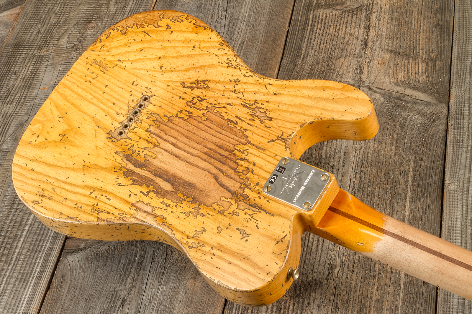 Fender Custom Shop Tele 1951 Sh Mn #r13524 - Super Heavy Relic Natural - E-Gitarre in Teleform - Variation 6