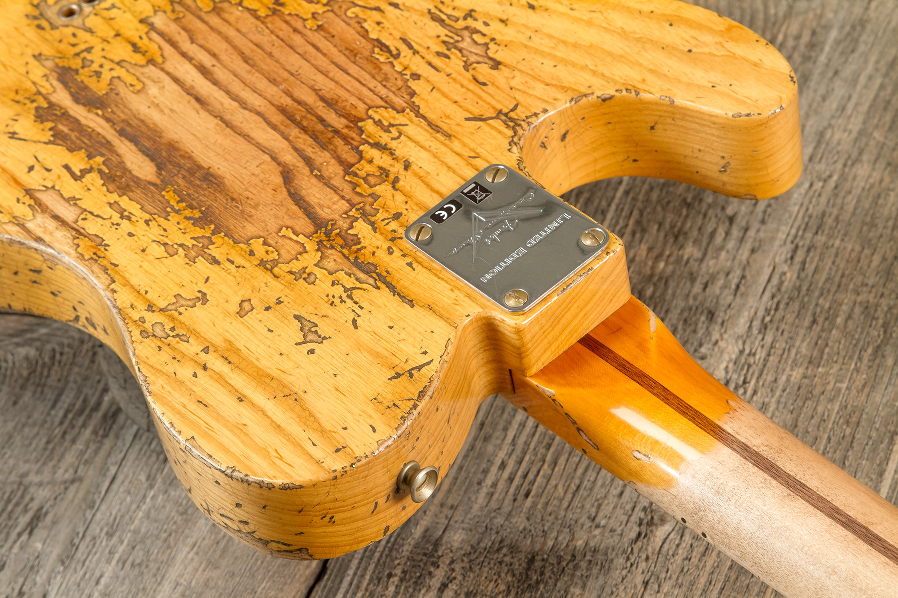 Fender Custom Shop Tele 1951 Sh Mn #r13524 - Super Heavy Relic Natural - E-Gitarre in Teleform - Variation 7
