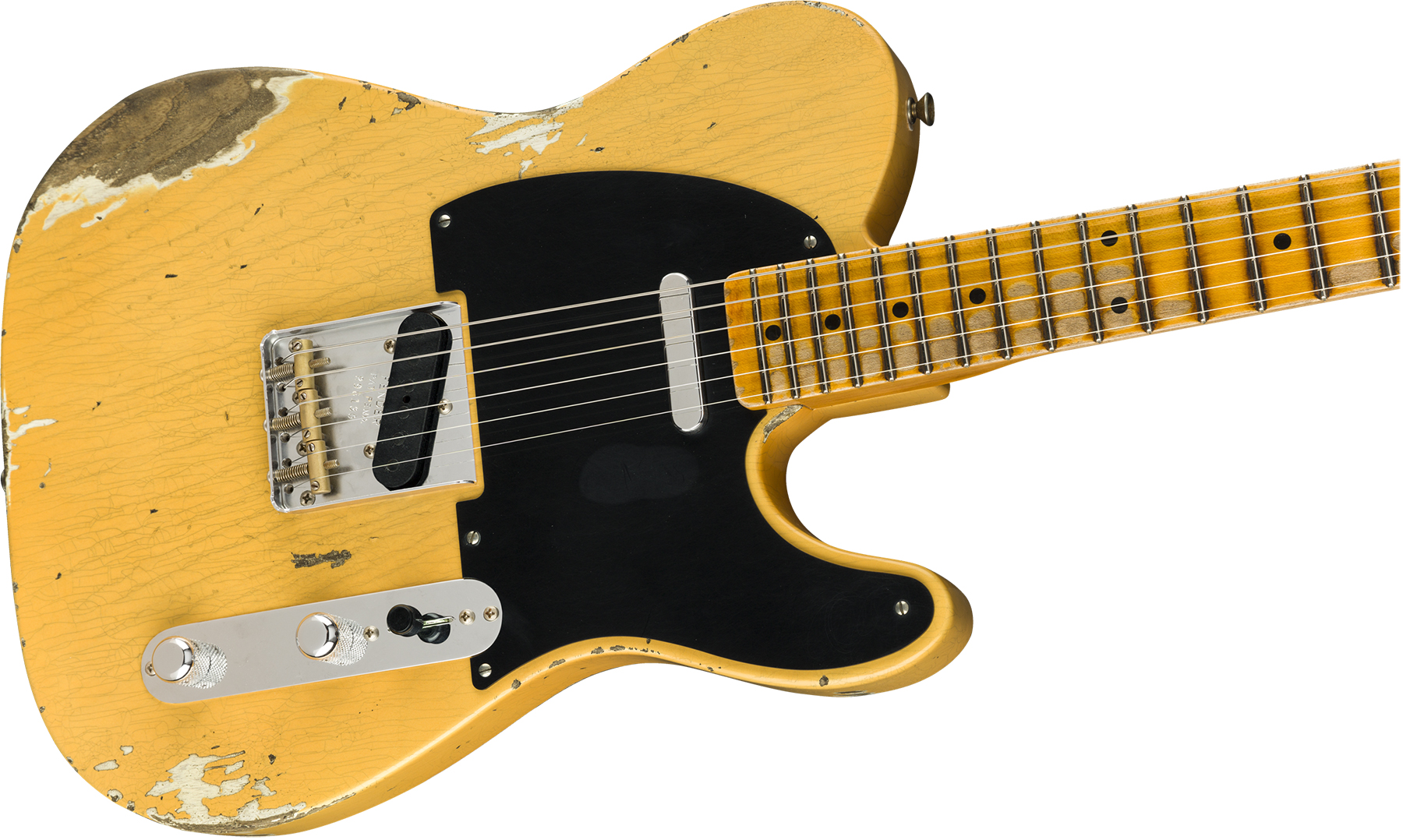 Fender Custom Shop Tele 1952 2019 Mn - Heavy Relic Aged Nocaster Blonde - E-Gitarre in Teleform - Variation 2