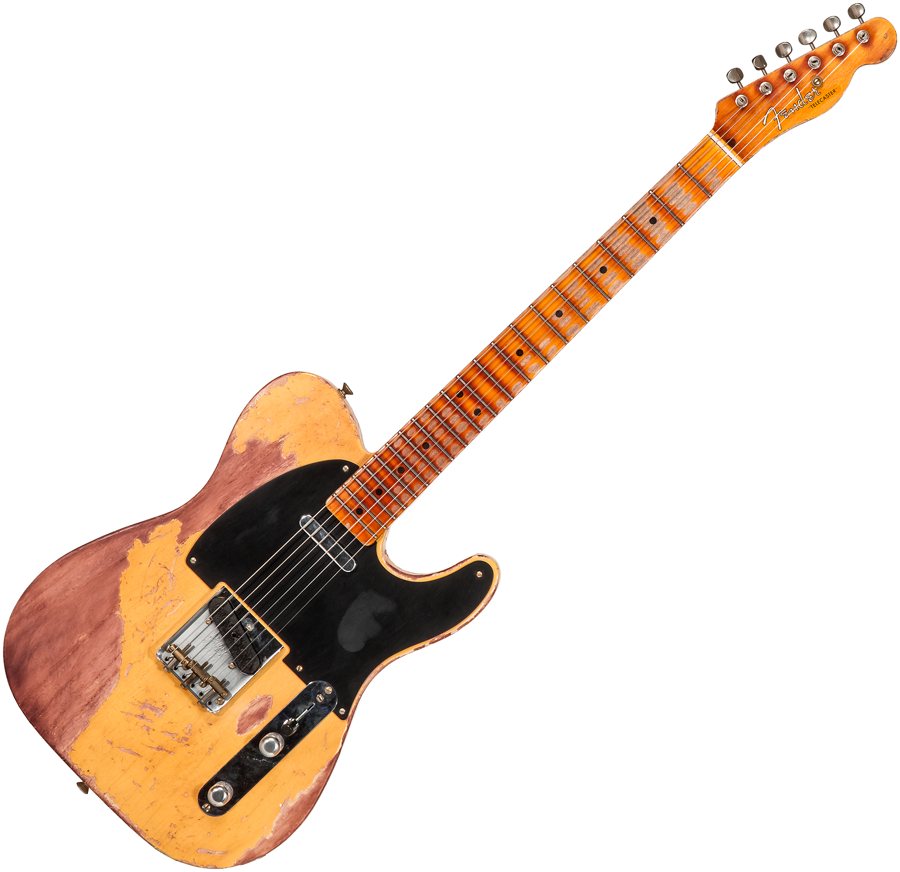Fender Custom Shop Tele 1952 2s Ht Mn #128066 - Super Heavy Relic Nocaster Blonde - E-Gitarre in Teleform - Variation 1