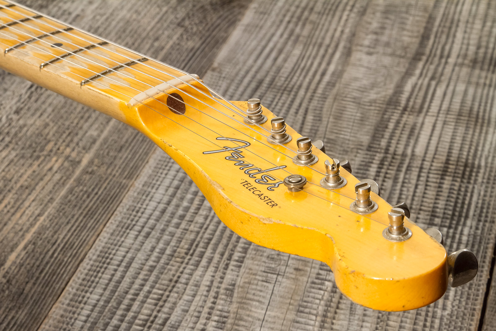 Fender Custom Shop Tele 1952 2s Ht Mn #r131281 - Heavy Relic Aged Nocaster Blonde - E-Gitarre in Teleform - Variation 9