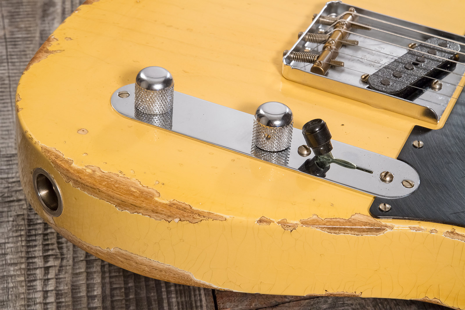 Fender Custom Shop Tele 1952 2s Ht Mn #r131281 - Heavy Relic Aged Nocaster Blonde - E-Gitarre in Teleform - Variation 3