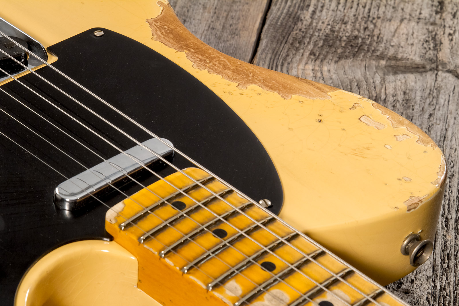 Fender Custom Shop Tele 1952 2s Ht Mn #r131281 - Heavy Relic Aged Nocaster Blonde - E-Gitarre in Teleform - Variation 5