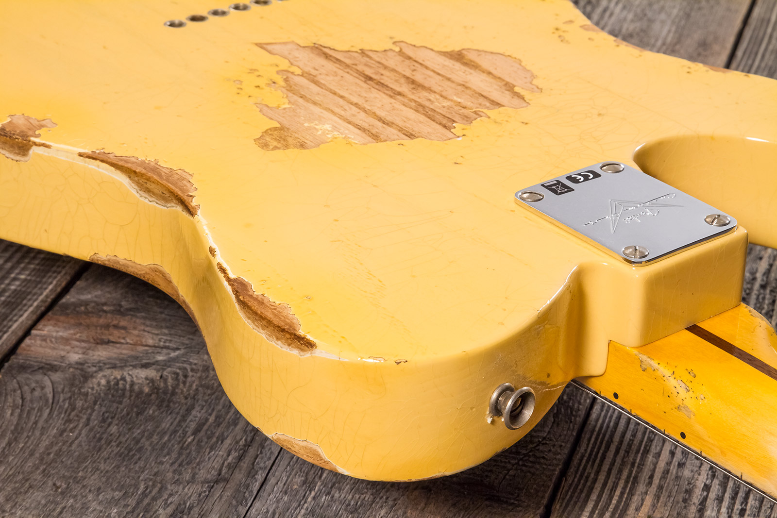 Fender Custom Shop Tele 1952 2s Ht Mn #r131281 - Heavy Relic Aged Nocaster Blonde - E-Gitarre in Teleform - Variation 8