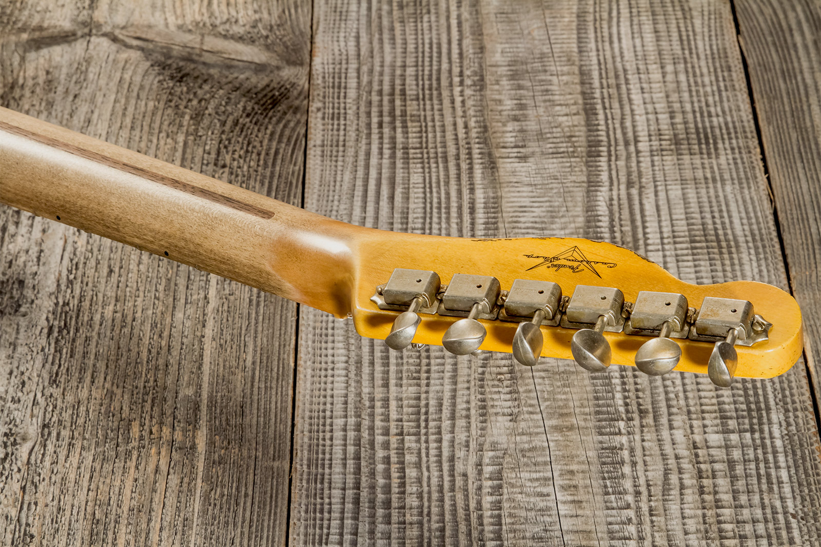 Fender Custom Shop Tele 1952 2s Ht Mn #r131382 - Heavy Relic Aged Nocaster Blonde - E-Gitarre in Teleform - Variation 9